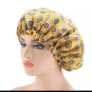 ew Extra Large Sleep Cap African Print fabric